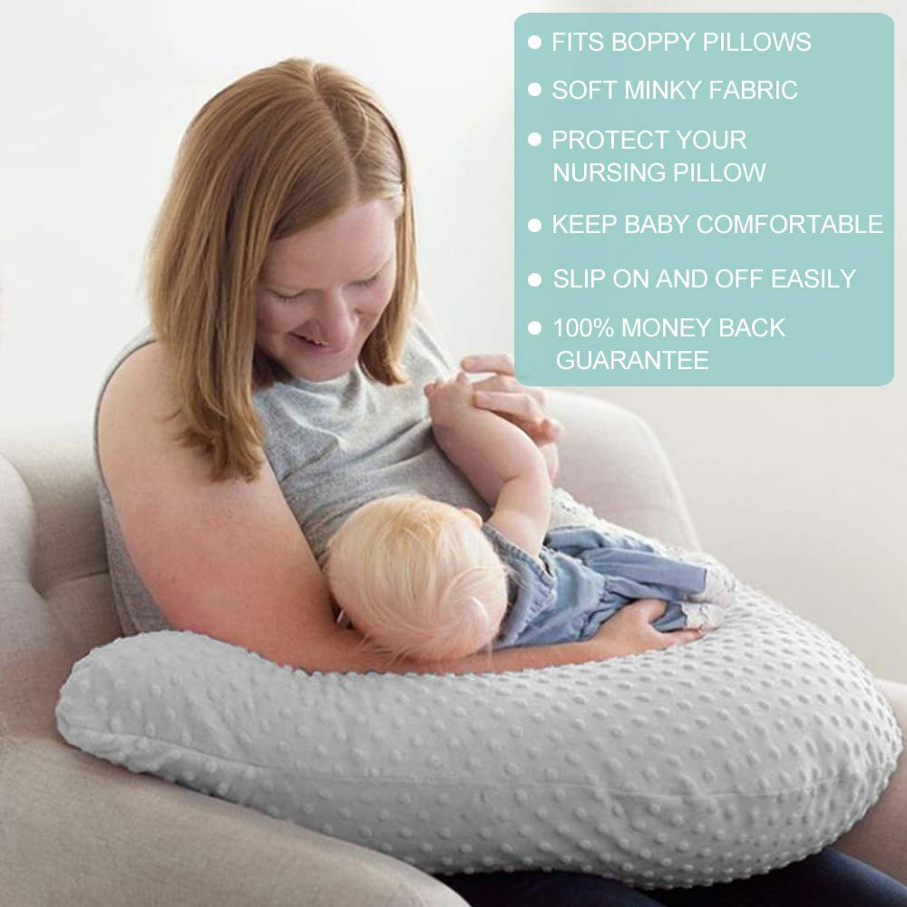 2-Pack Nursing Pillow Covers – Ultra-Soft Minky Slipcovers for Breastfeeding Pillows
