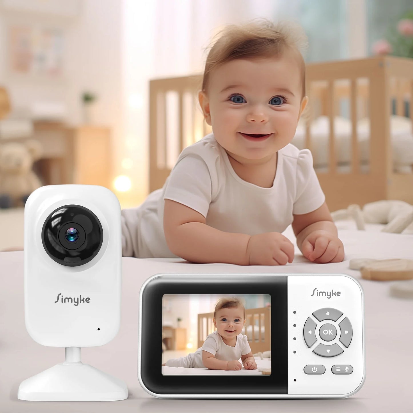 Smart Video Baby Monitor with App Control & Soothing Features