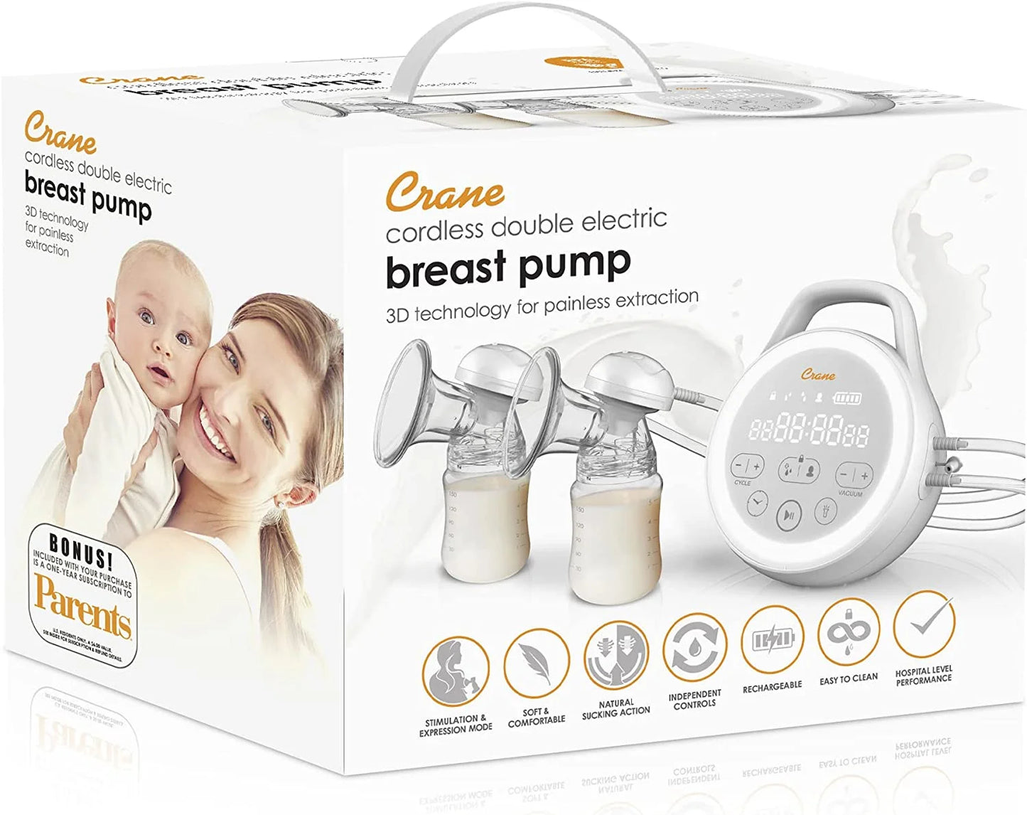 Crane Premier Cordless Double Electric Breast Pump