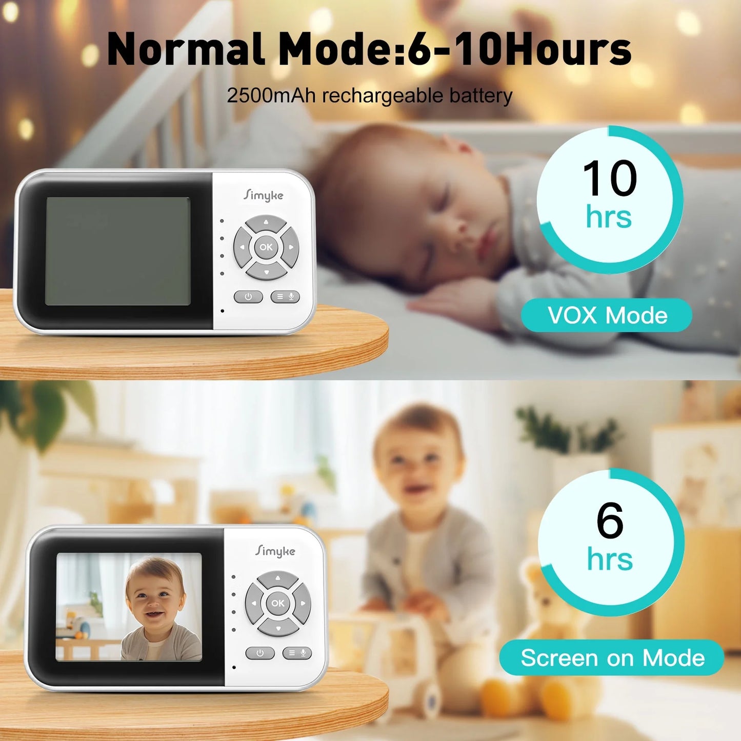 Smart Video Baby Monitor with App Control & Soothing Features