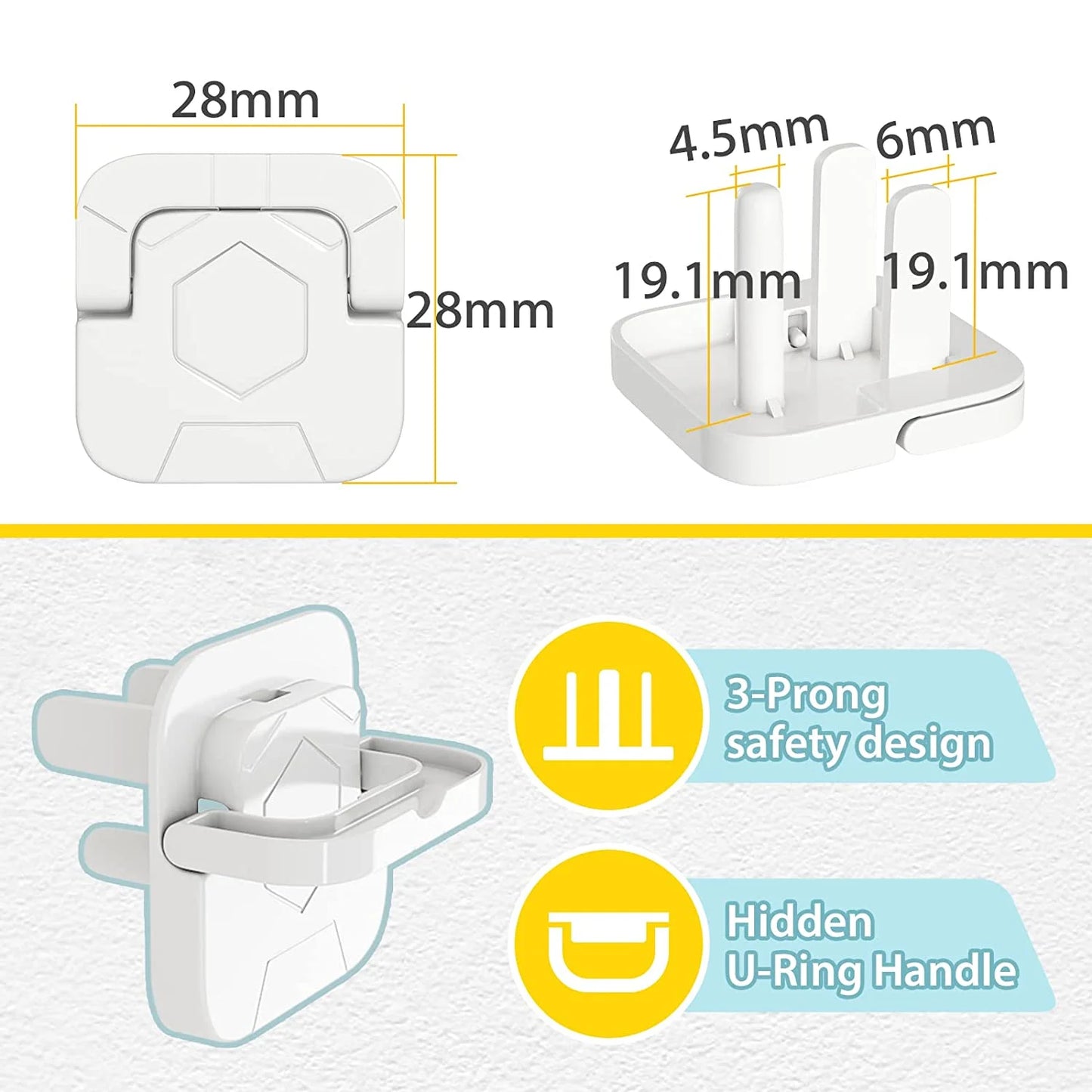 Baby Outlet Covers (50 Pack) – Childproof Electrical Socket Protectors