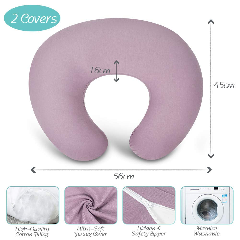 Momsentials Baby Nursing Pillow – Machine Washable with Two Extra Covers
