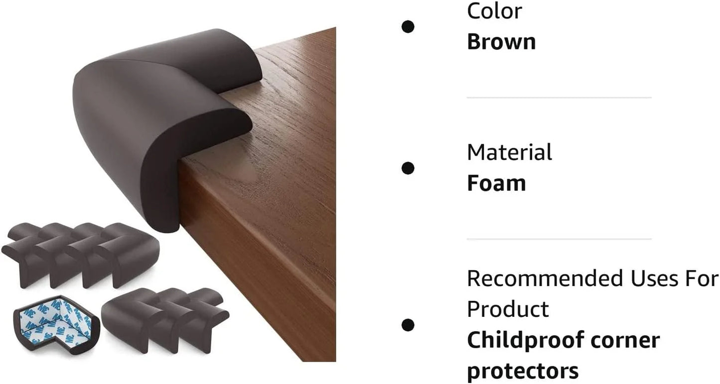 12-Pack Baby Corner Guards – Cushioned Table & Furniture Edge Protectors