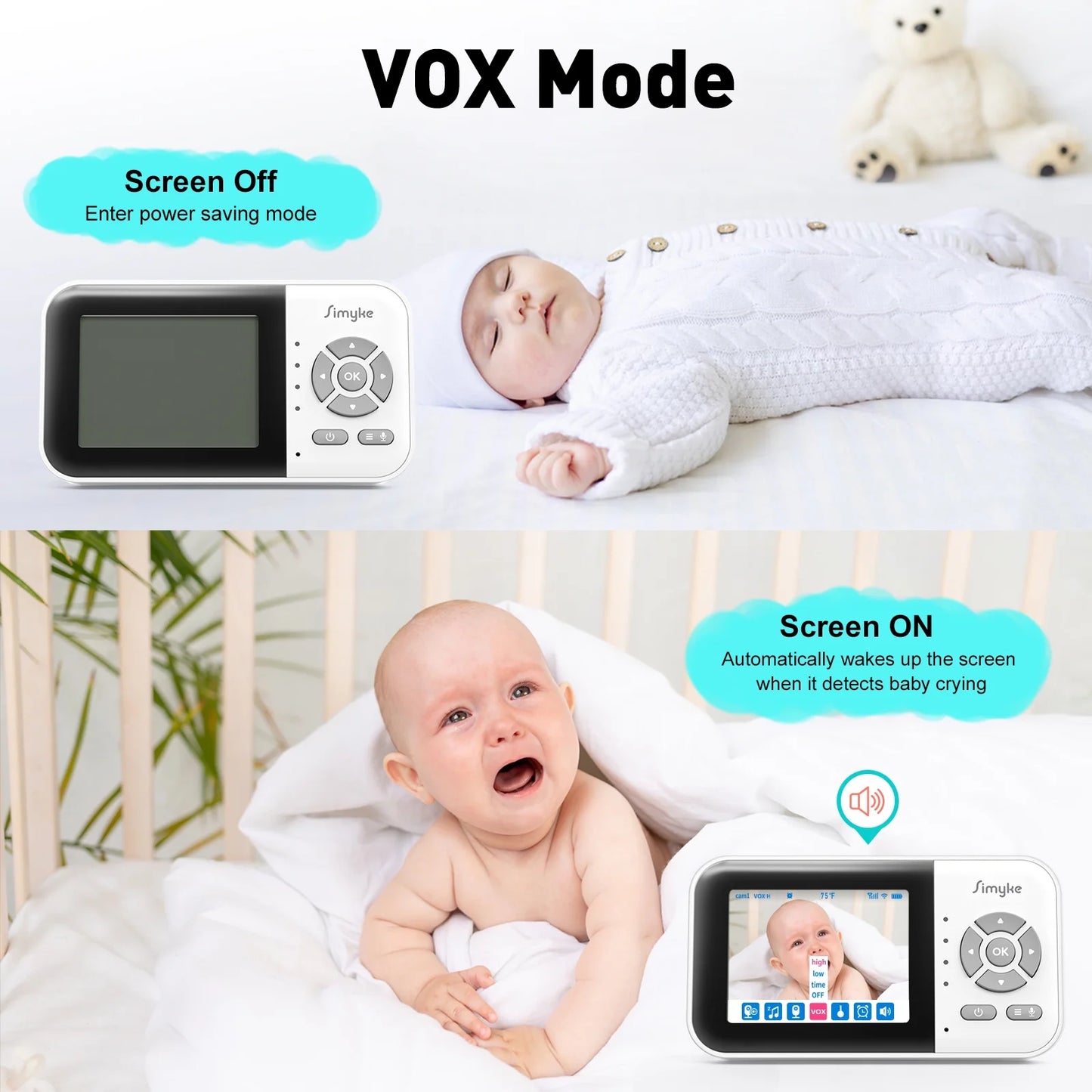 Smart Video Baby Monitor with App Control & Soothing Features
