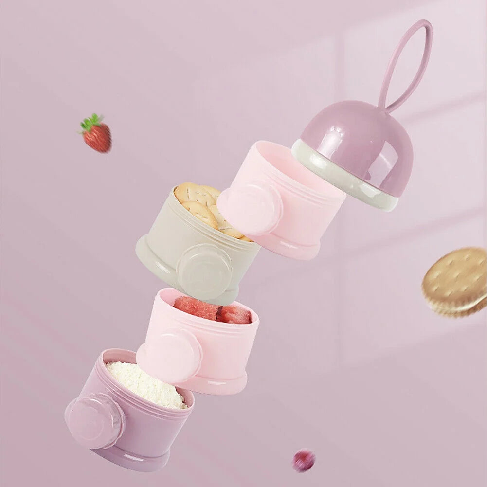 Baby Formula & Snack Dispenser – 4 Layer Travel Container