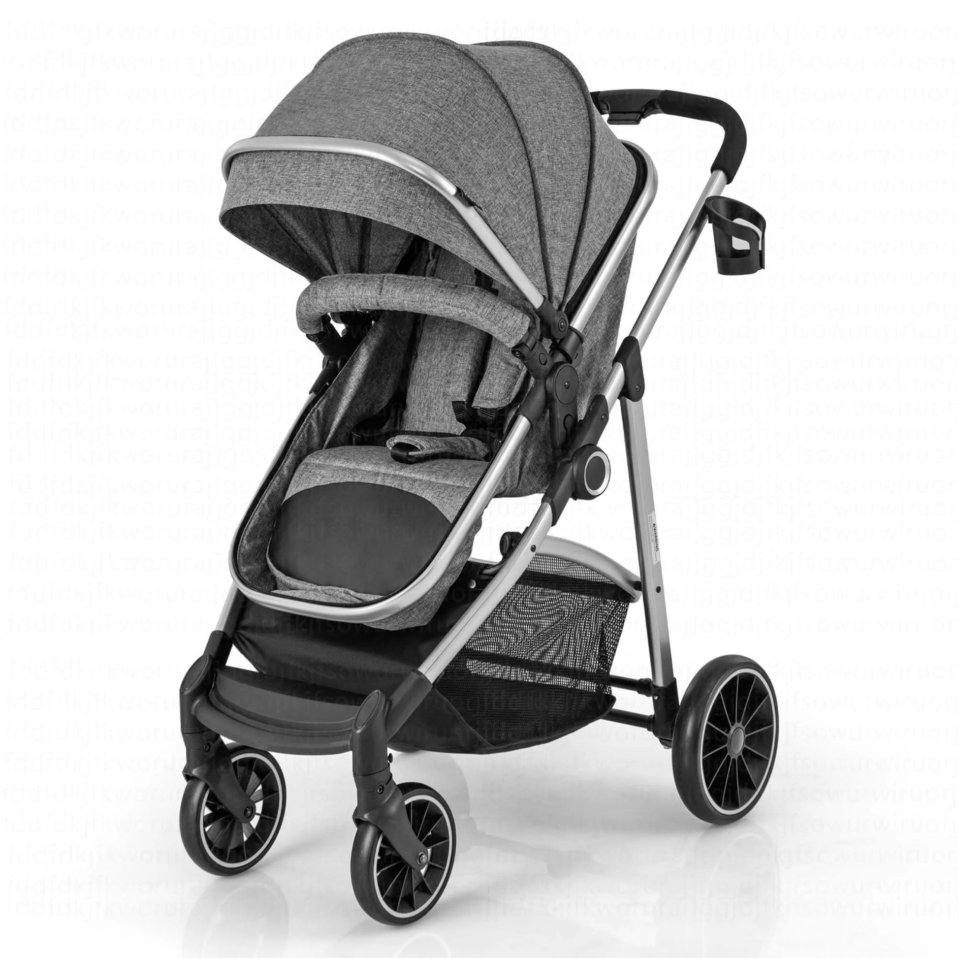 The "Baby Uber: High-Rise Stroller for Tiny VIPs in Stylish Grey!"