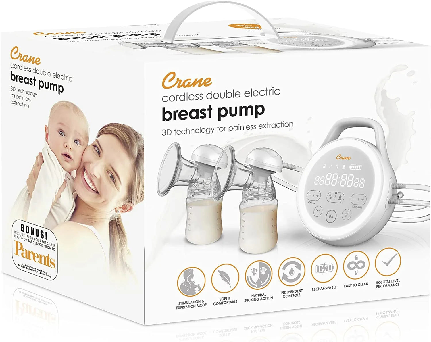 Crane Premier Cordless Double Electric Breast Pump