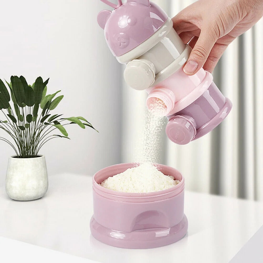 Baby Formula & Snack Dispenser – 4 Layer Travel Container