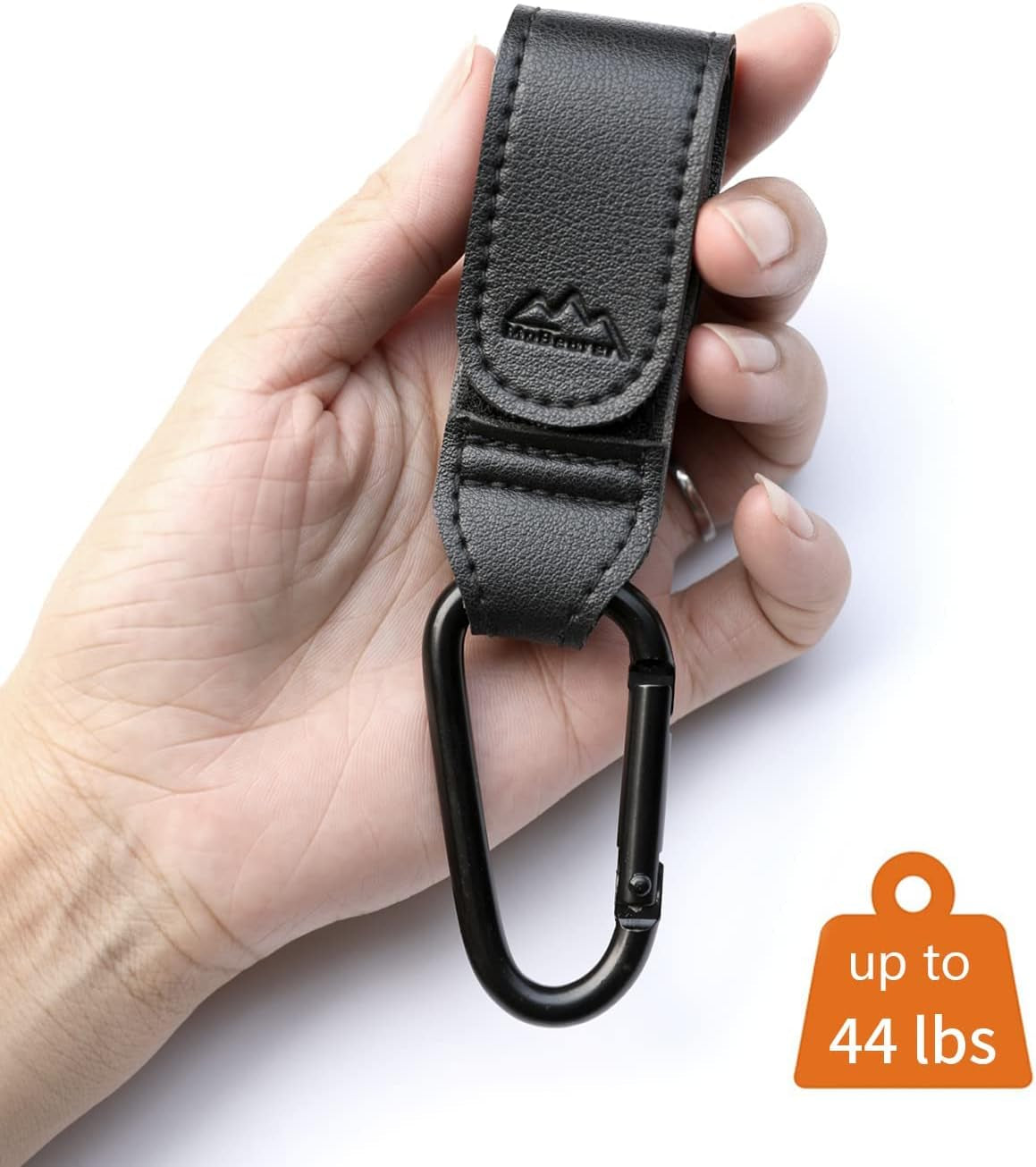 Hands-Free Stroller Hooks (2-Pack) – Vegan Leather Straps